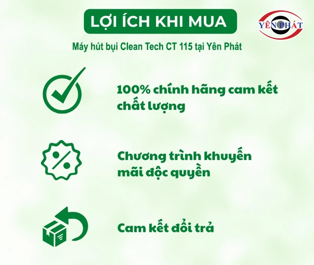 lợi ích khi mua Clean Tech CT 115 tại yên phát