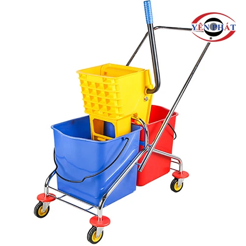 Xe vắt móp đôi 46 lít khung inox