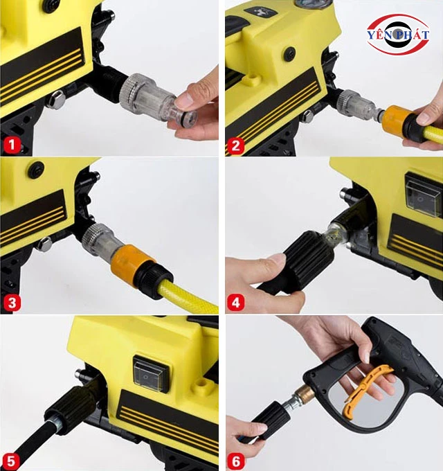 cách lắp máy rửa xe KAT