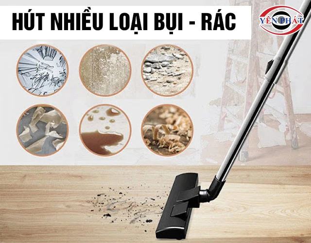 làm sạch nhiều loại bụi, rác