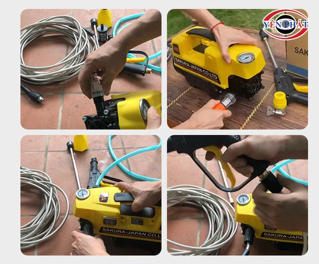  Cách lắp máy rửa xe Sakura 