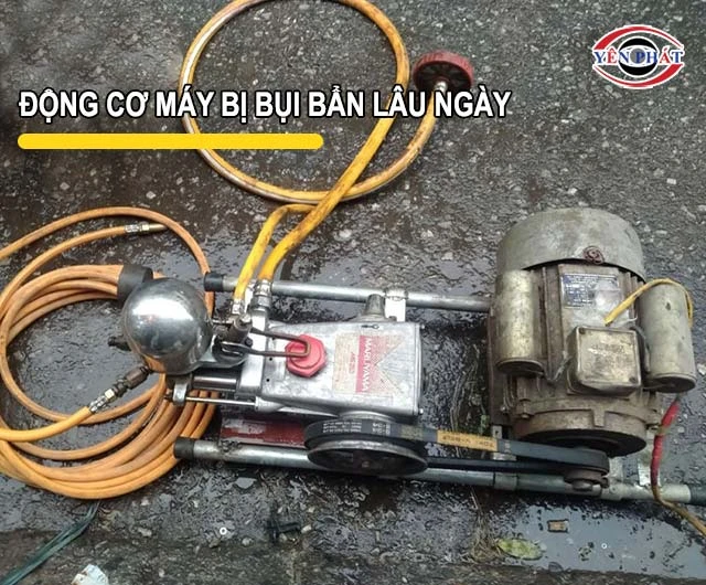 Motor bị bám bụi lâu ngày