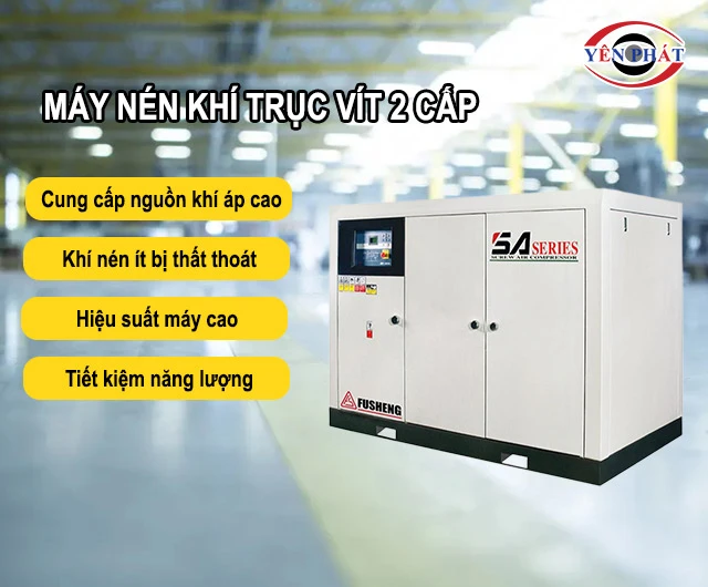 ưu điểm của Máy nén khí trục vít 2 cấp