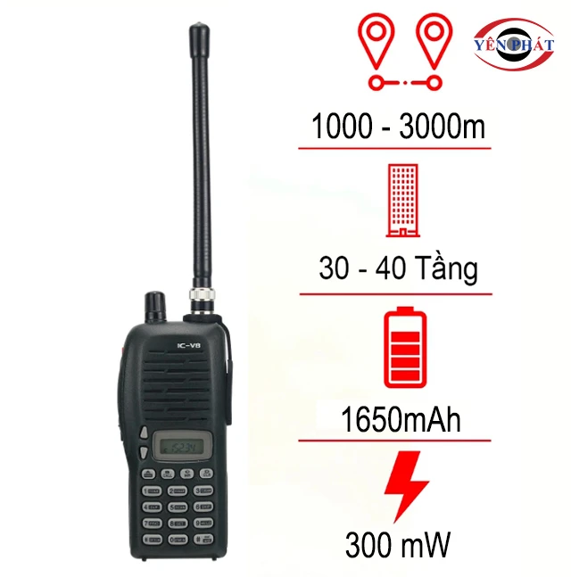 cự li liên lạc của iCOM (IC-V8) VHF