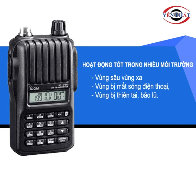 iCOM IC-G80 hoạt động tốt trong nhiều môi trường