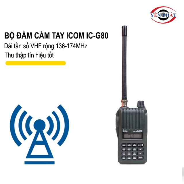 iCOM IC-G80 (Phiên bản 2) thu thập tín hiệu tốt