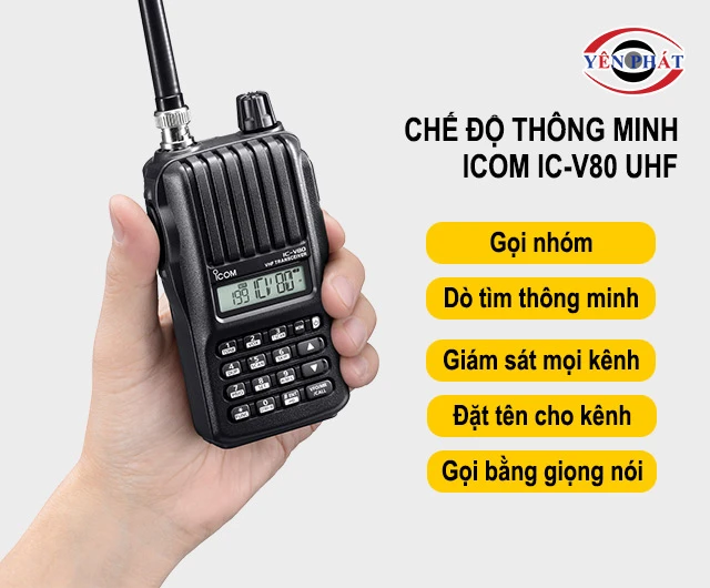 chế độ thông minh của iCOM IC-V80 UHF