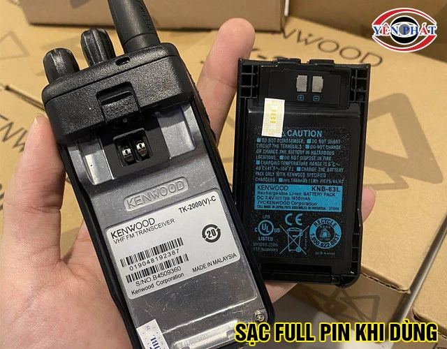 Lưu ý khi dùng bộ đàm Kenwood TK-2000