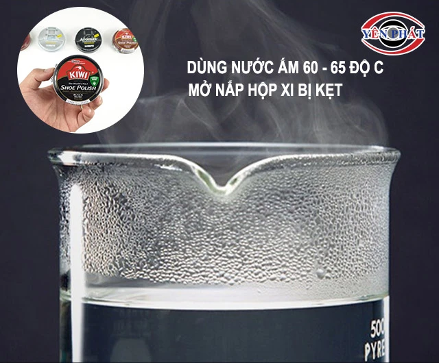 Cách mở hộp xi đánh giày bị kẹt