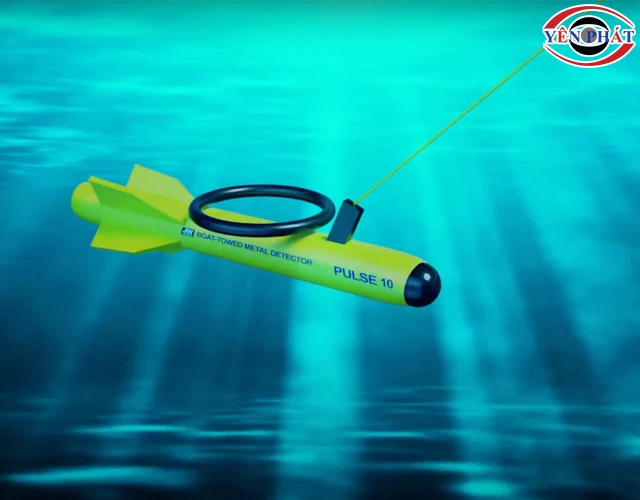 Máy dò kim loại dưới nước Pulse 10 Mỹ phạm vi rộng