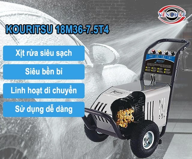 ưu điểm của Máy rửa xe Kouritsu 18M36-7.5T4