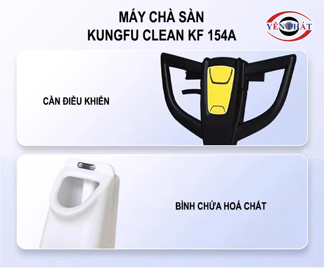 cần điều khiển và bình chứa hoá chất