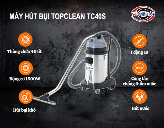 thông số của máy hút bụi Topclean TC40S