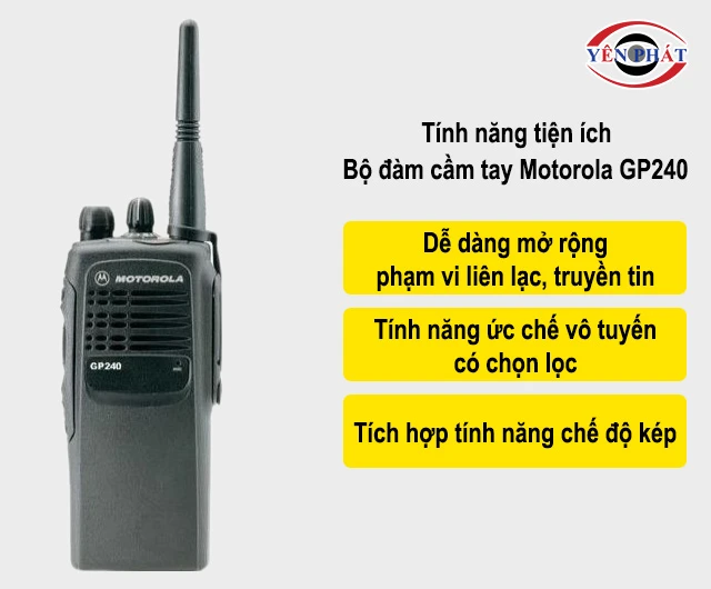 tính năng của Bộ đàm cầm tay Motorola GP240