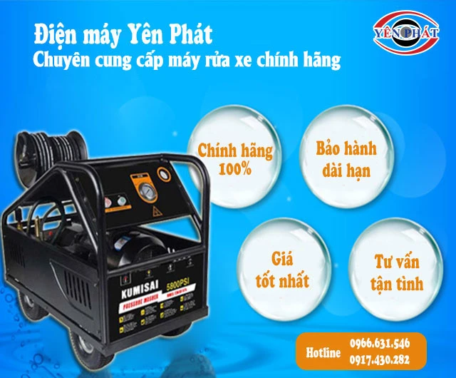 yên phát cung cấp máy rửa xe chính hãng