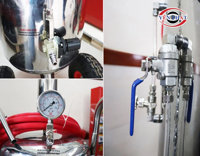 cấu tạo của bình phun bọt tuyết Pallas 20l