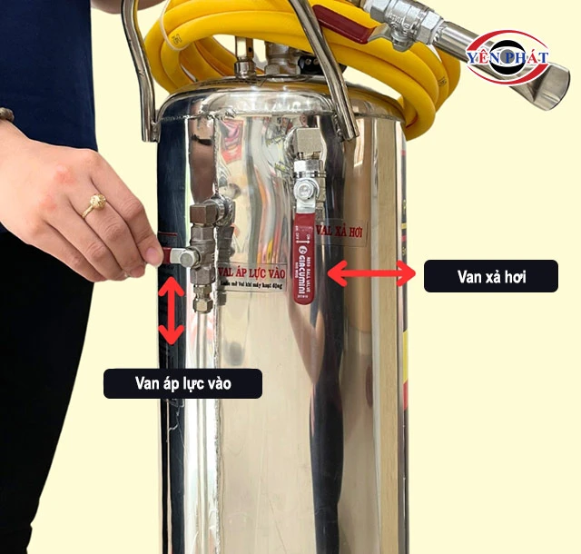 Van áp lực vào
