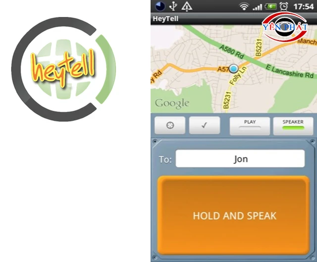 App bộ đàm Hey Tell