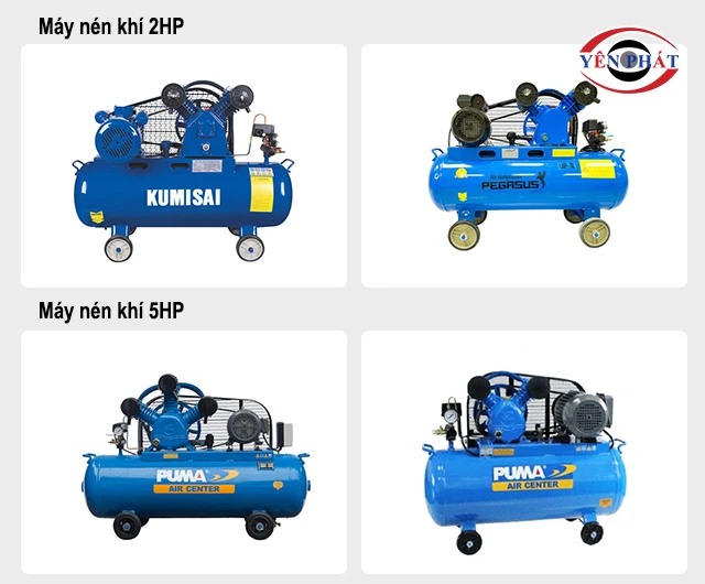 máy nén khí phù hợp với Bình chứa tích áp 100 lít