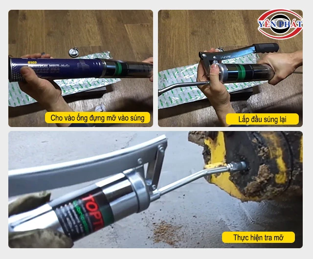 cách dùng súng bơm mỡ Toptul JGAE0201