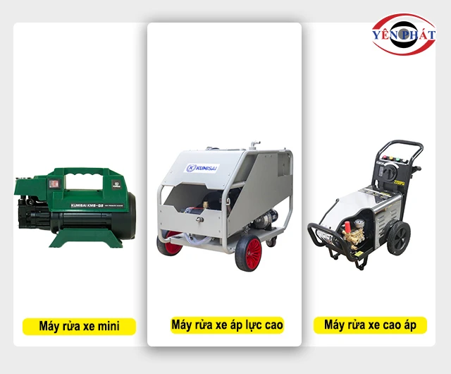 các mẫu máy rửa xe theo công suất