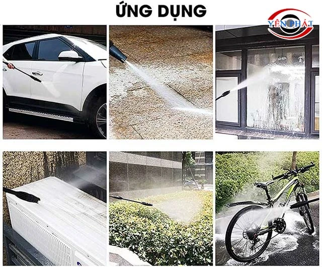 Ứng dụng máy rửa xe Kushima