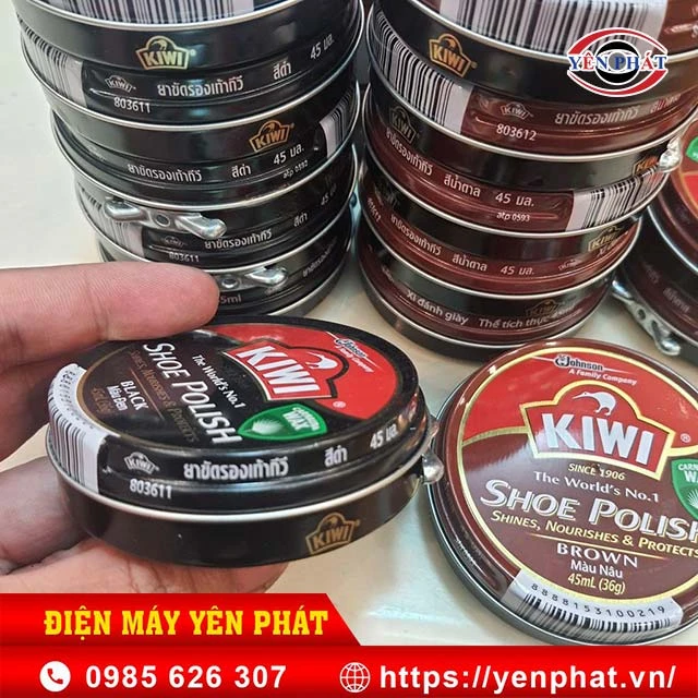 yên phát phân phối xi đánh giày Kiwi nâu giá rẻ