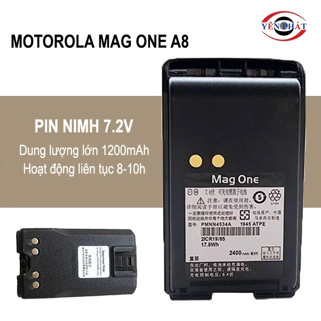 dụng lượng pin lớn của Motorola Mag one A8 (UHF)
