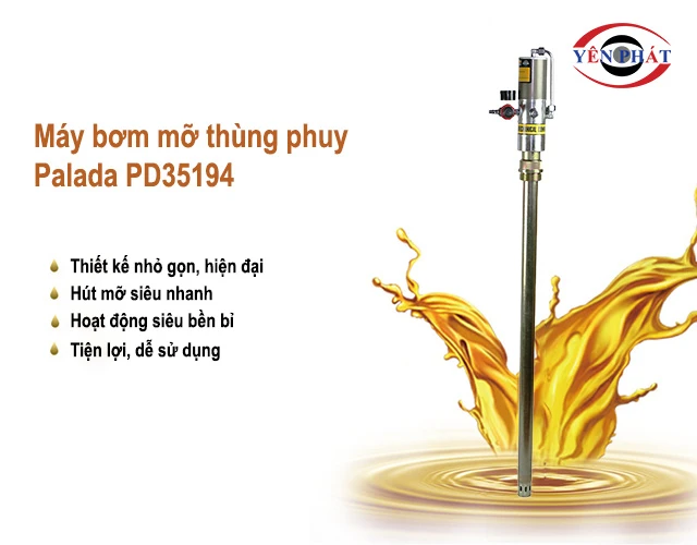 ưu điểm của Máy bơm mỡ khí thùng phuy Palada PD35194