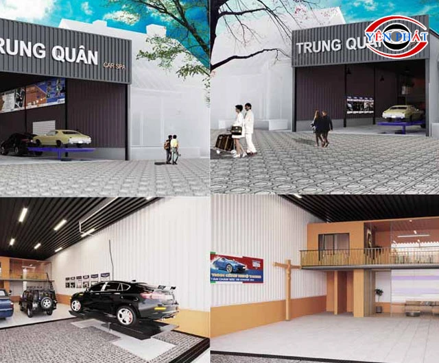 Mặt bằng tiệm rửa xe
