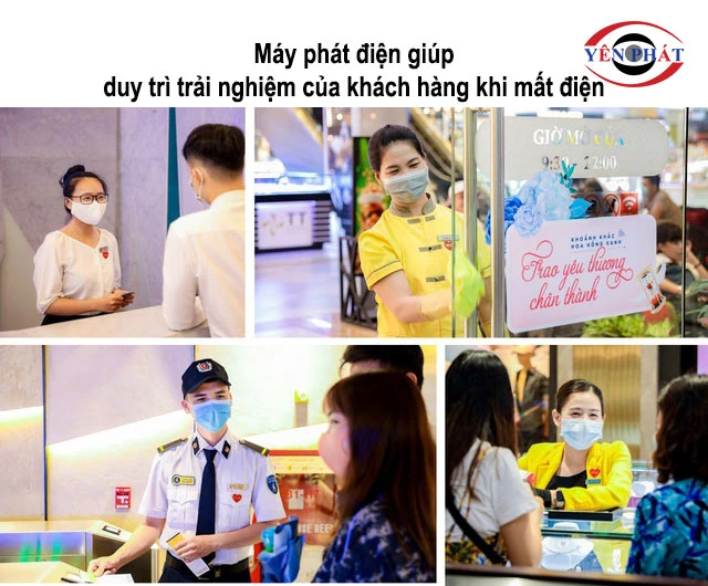 ứng dụng của máy phát điện trong ngành dịch vụ