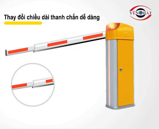 thay đổi chiều dài thanh chắn dễ dàng