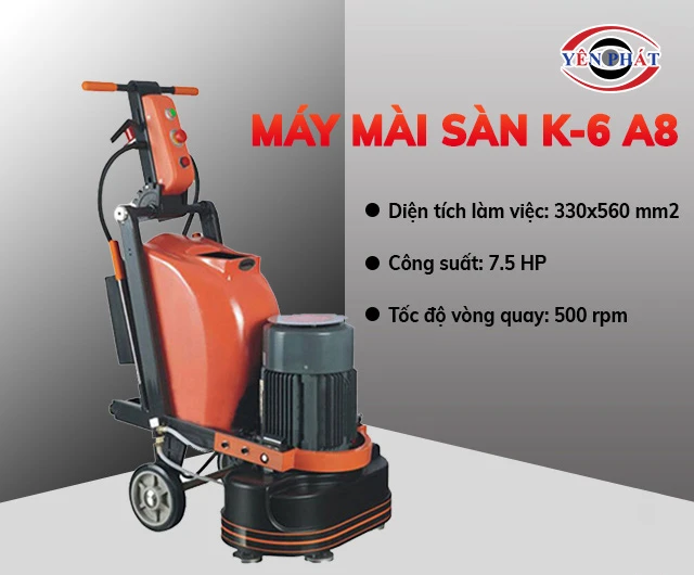 công suất của Máy mài sàn bê tông K-6 A8