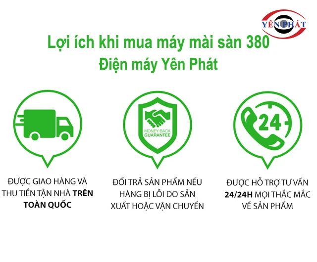 lợi ích khi mua Máy mài sàn 380 tại yên phát