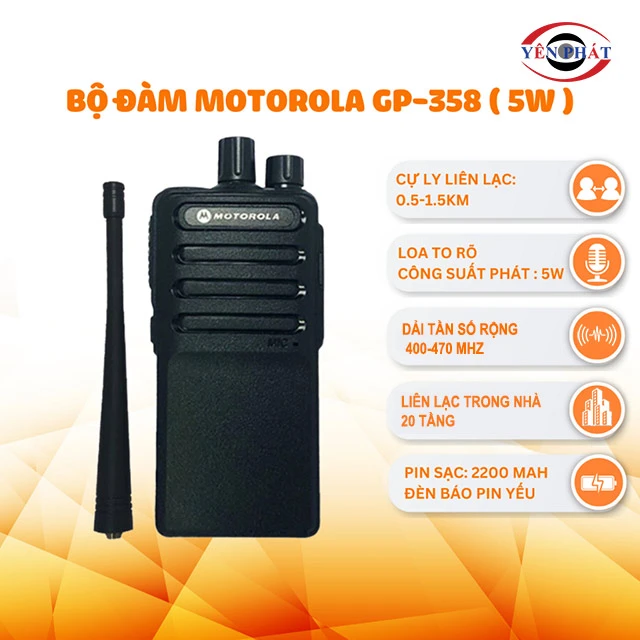 Motorola GP 358 âm thanh to