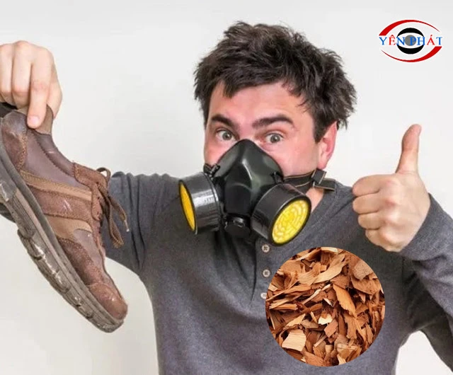 Khử mùi giày bằng vụn gỗ bào
