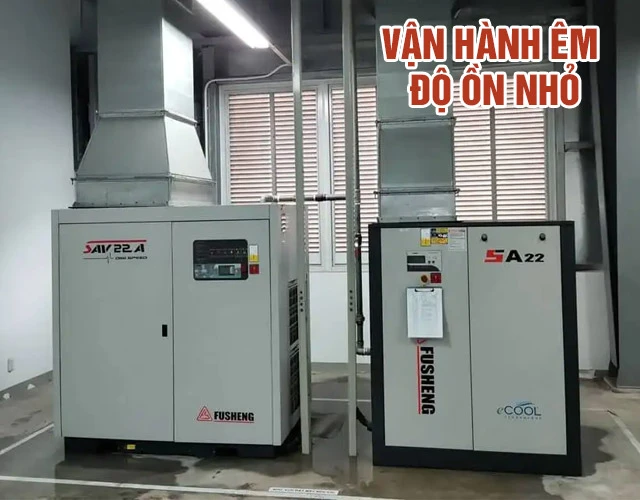 máy nén khí trục vít Fusheng vận hành êm