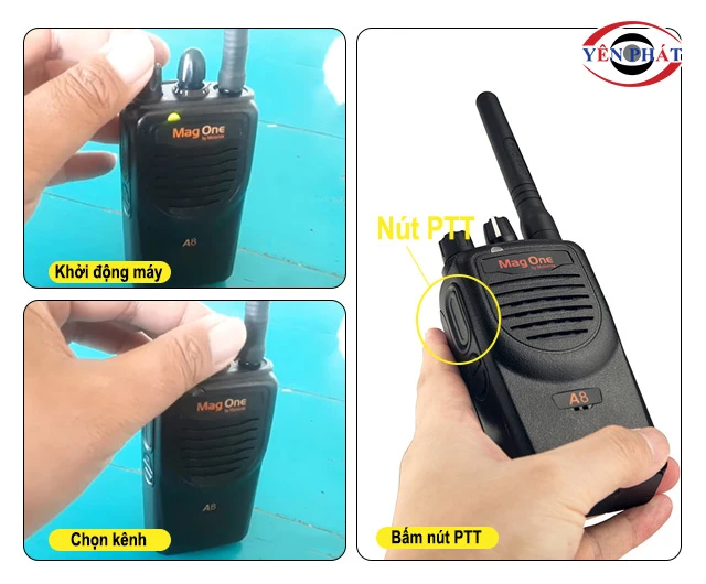 cách dùng Motorola Mag one A8 (VHF)