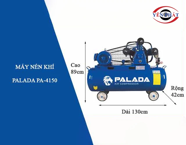 kích thước của máy khí nén công nghiệp Palada PA-4150