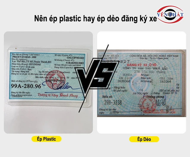 nên Ép plastic hay ép dẻo đăng ký xe
