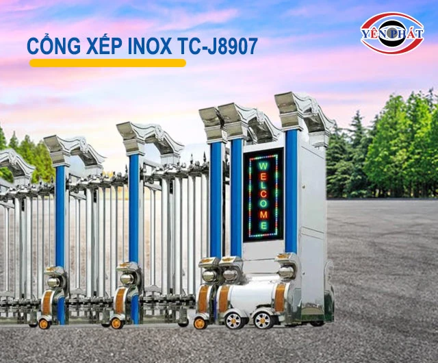 Cổng xếp inox nhập khẩu TC-J8907