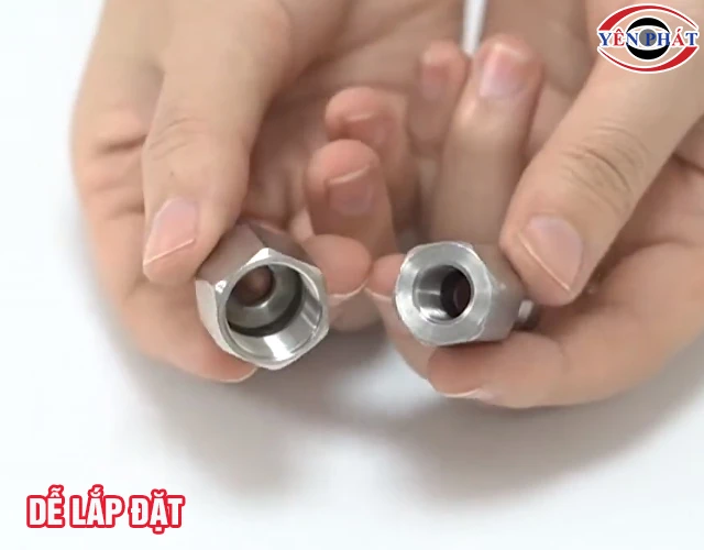 Khớp nối nhanh 1/8 - 3/8 inch kiểu đầu đực đầu cái dễ lắp đặt