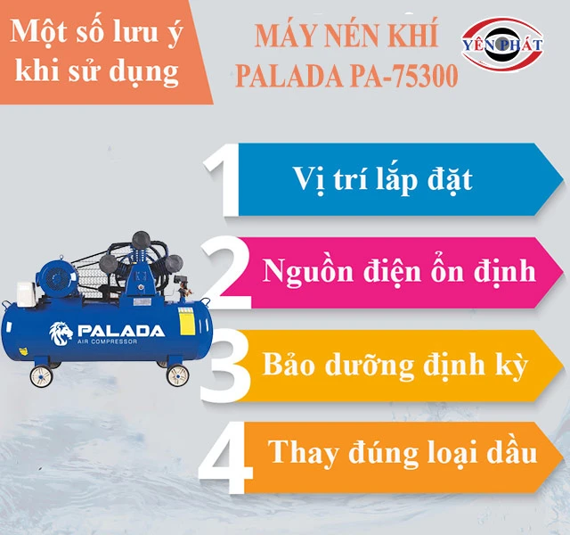 lưu ý khi dùng Máy nén khí Palada PA-75300