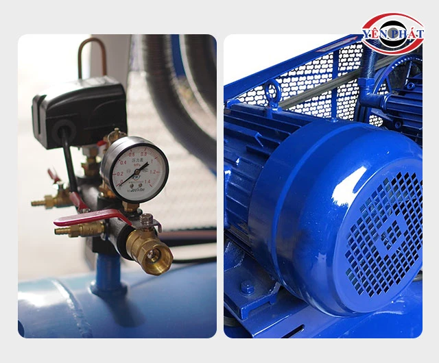 động cơ và đồng hồ đo áp