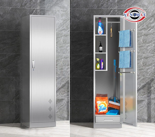 Tủ để dụng cụ vệ sinh thép không gỉ 1 cánh
