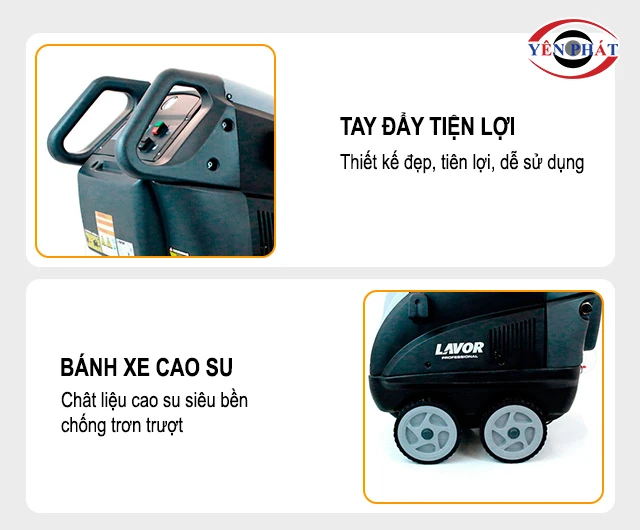 bánh xe và tay cầm