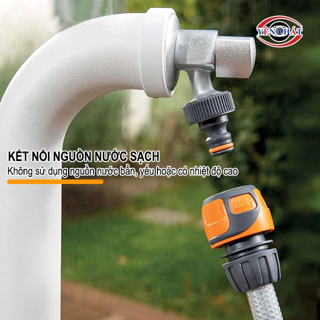 kế nối nguồn nước sạch cho Máy xịt rửa xe GV Metis Lavor