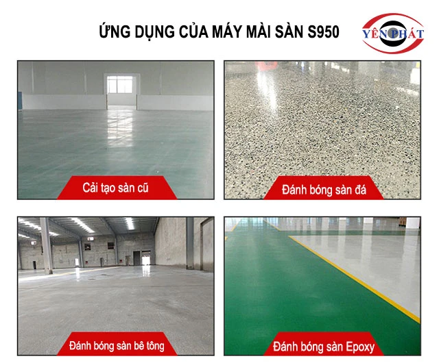 ứng dụng của máy mài sàn S950