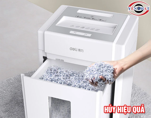 máy huỷ tài liệu Deli hiệu quả