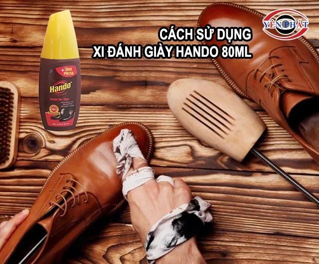 Cách sử dụng xi nước đánh giày màu nâu Hando 80ml